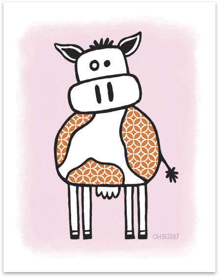 Pink Cow Print | Digital Paper